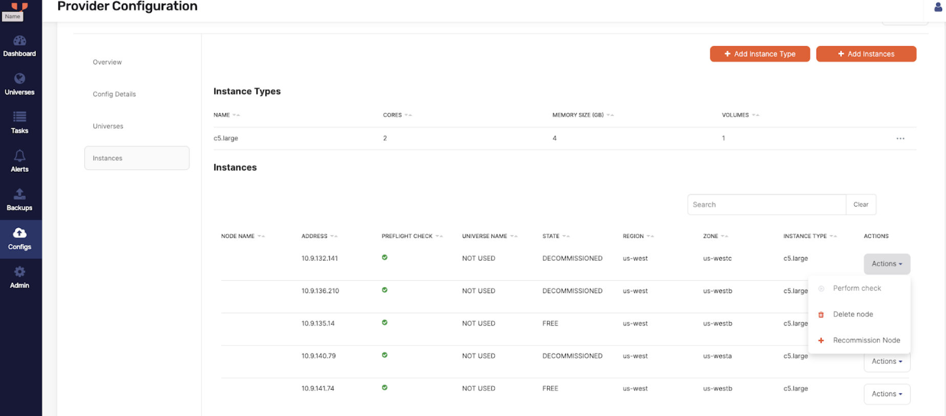 Recommission Node Recommission Node