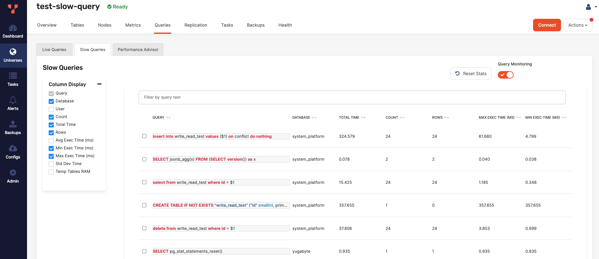 Slow Queries Slow Queries